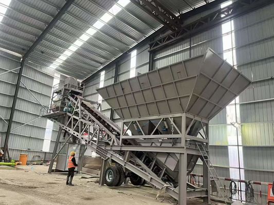 60m3/H Dry Mix Portable Cement Batch Plant With Bolted Cement Silo